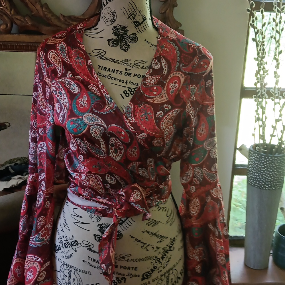 Paisley silky blouse